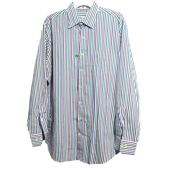 Peter Millar Cotton Striped Button Shirt - Picture 1 of 4